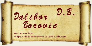Dalibor Borović vizit kartica